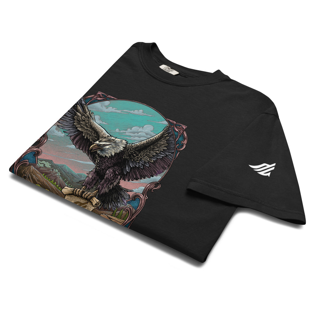 T-shirt Aigle dans le Ciel animal totem Alpha Vibes
