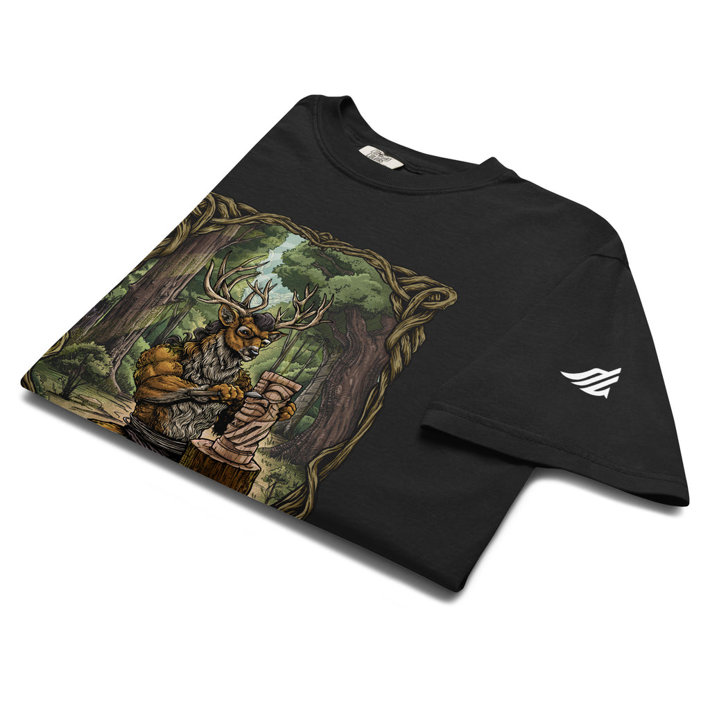 T-shirt Cerf dans la Clairière animal totem Alpha Vibes
