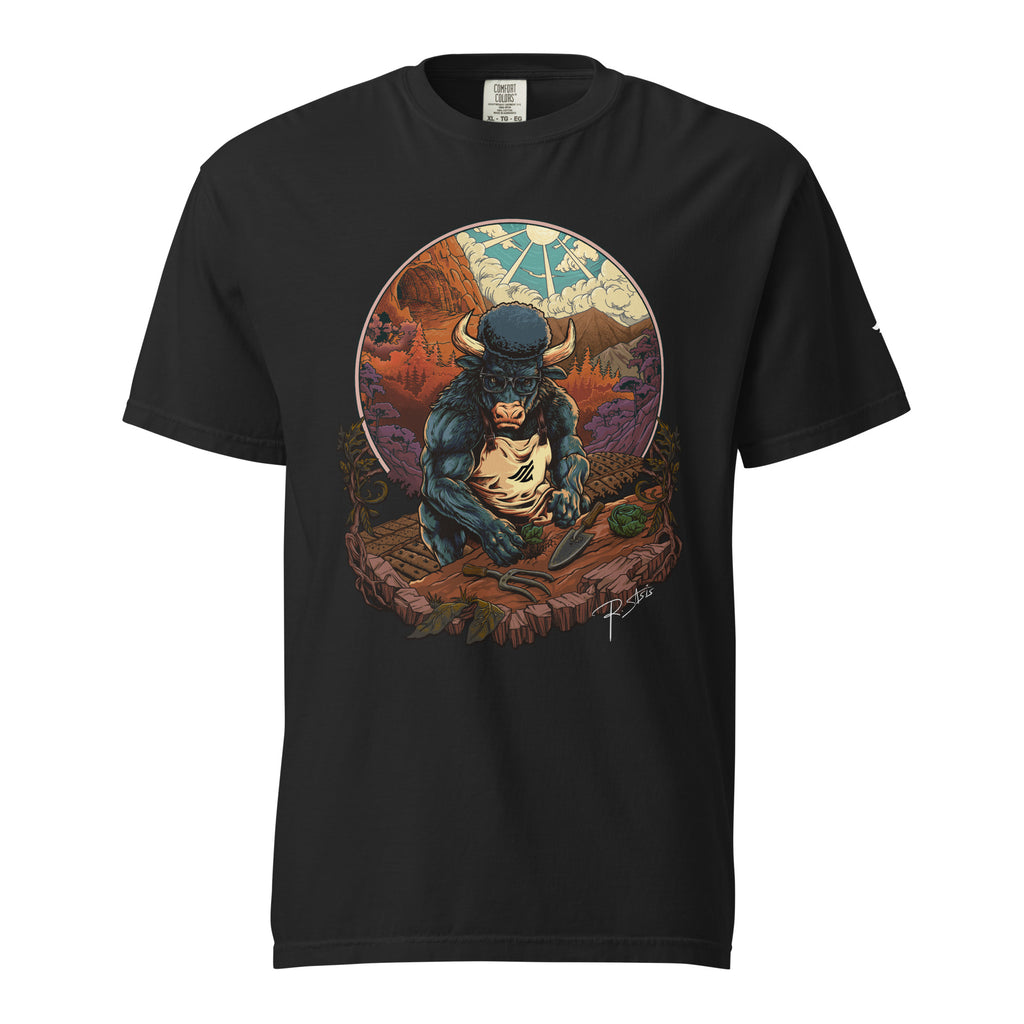 T-shirt Le Taureau dans le jardin animal totem Alpha Vibes